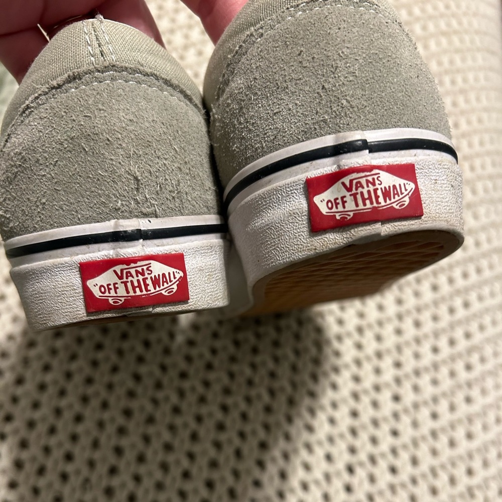 Vans Suede Sneakers - Sage Green and White